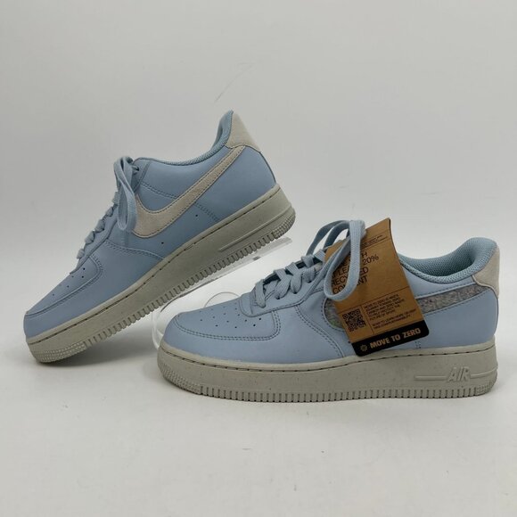 Nike Blue & Gray Air Force 1 ‘07 SE Sneakers | Size 8 - Picture 4 of 10